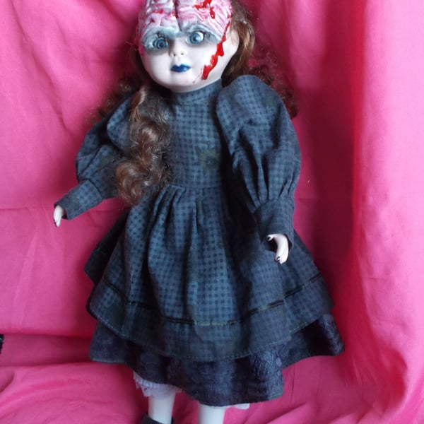 OOAK Creepy Horror Monster Doll 'Brainy Janie' 16" (40cm) collectable