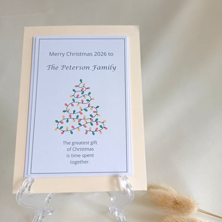 Personalised Family Christmas Keepsake, Family Name Christmas Gift