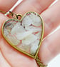 Bowenite Heart Brass plated Worry Stone Necklace - Free Postage - Image 6