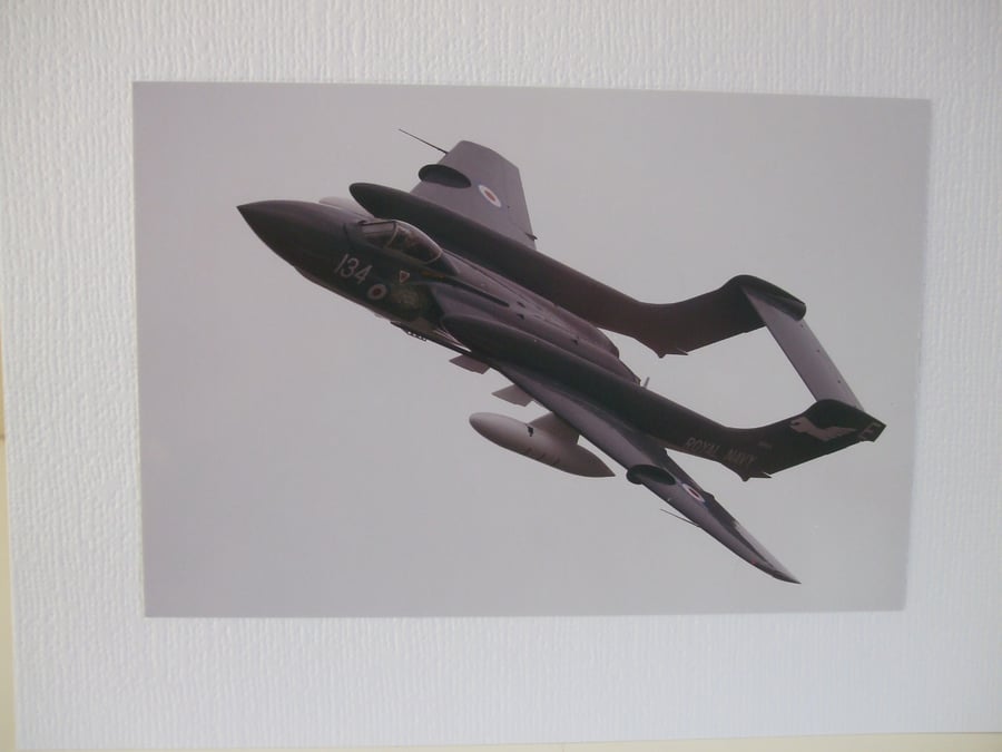 Photograph of a Sea Vixen jet aircraft of the Royal Navy.