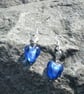 Glass Heart Earrings-Blue - Image 2