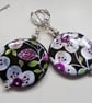 Mother of Pearl Printed  Silver Plated Earrings - Image 2
