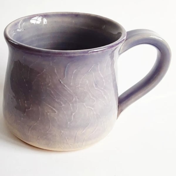 Small Textured Glazed Mug - Hand Thrown Stoneware Ceramic Mug KIln Fired 