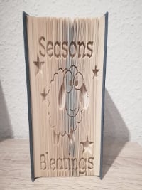 Seasons Bleatings Sheep CUT & FOLD Book Folding Pattern - EMAILED PDF PATTERN