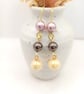 Earrings & Bracelet Set - Neapolitan Pastel Crystal Pearl Gift Set  - Image 8
