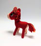 Lucky Red Horse - Wool Felt Sculpture - Image 4