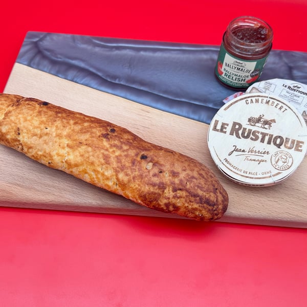Handcrafted wood and resin charcuterie board