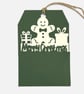 Handmade Christmas Gift Tags, Slide In Message Tags, Green Set of 4 - Image 4