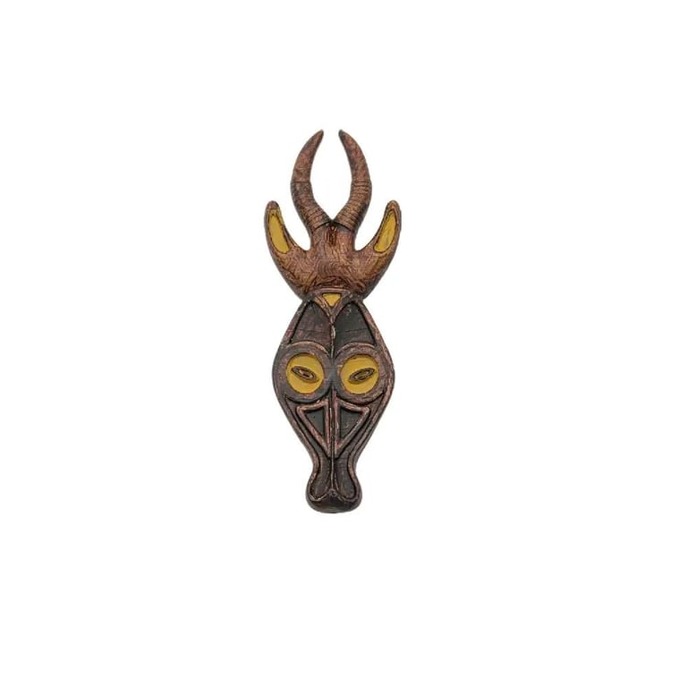 Kwele Ekuk mask fridgemagnet, African tribal art decor, spirits of the forest, 
