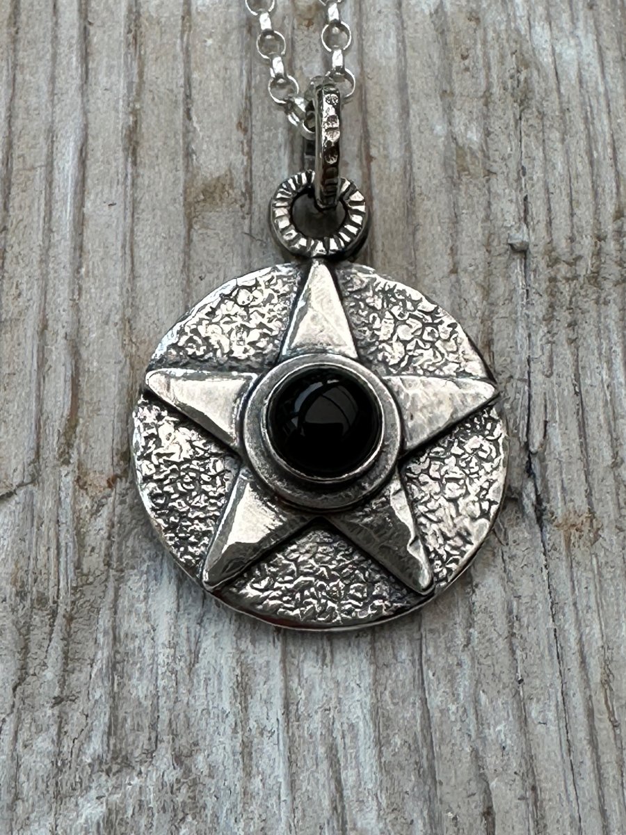 Pentagram Pendant with Black Onyx