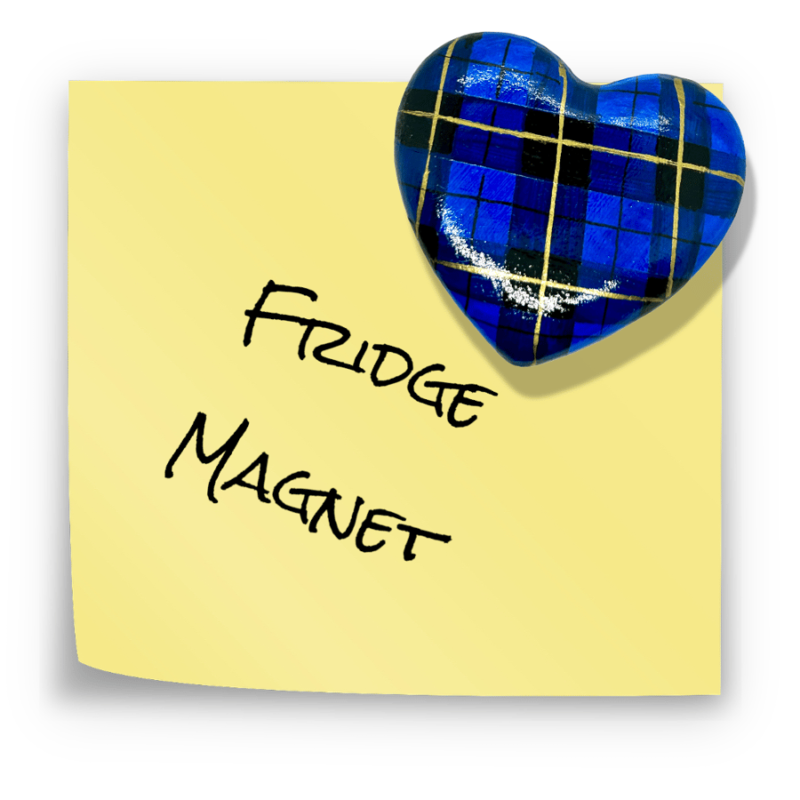 Tartan Heart Fridge Magnet