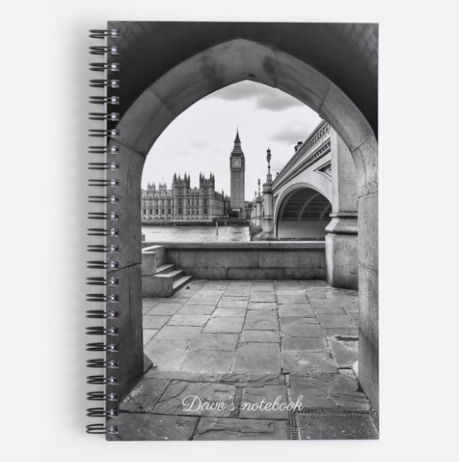 Personalised Christmas Gift, Custom Journal, Big Ben – FREE Postage in UK