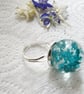 Real Flower Botanical Ring - Gypsophila Baby's Breath - Image 3