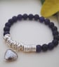 Purple jade & silver sweetie rings bracelet - Image 4