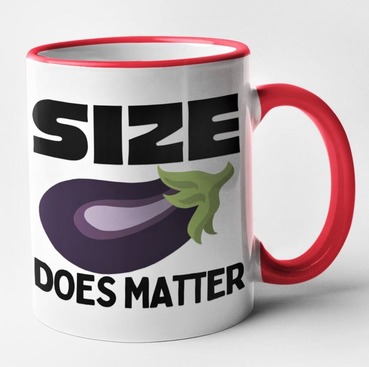 Size Does Matter Mug Rude Eggplant Emoji Coffee - Folksy