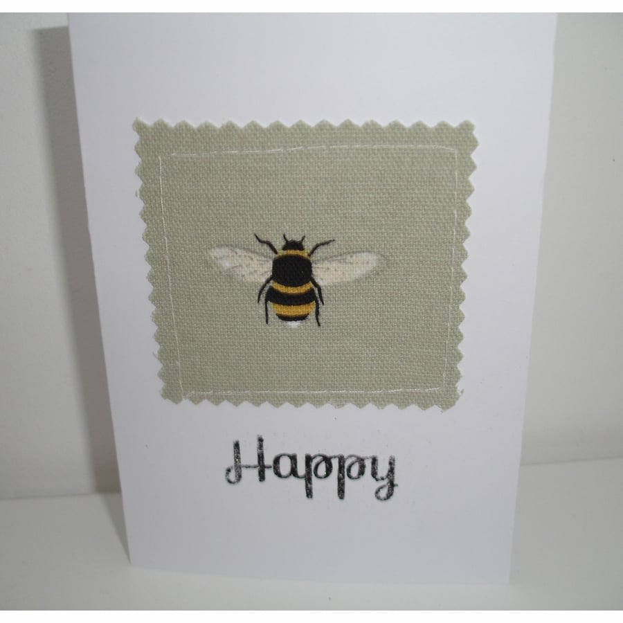 Bee Happy Blank Greetings Card Notelet
