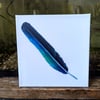 Colourful Magpie Feather Acrylic Painting 