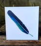 Colourful Magpie Feather Acrylic Painting 