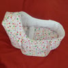 Large Multi-coloured Doll's Carry Cot