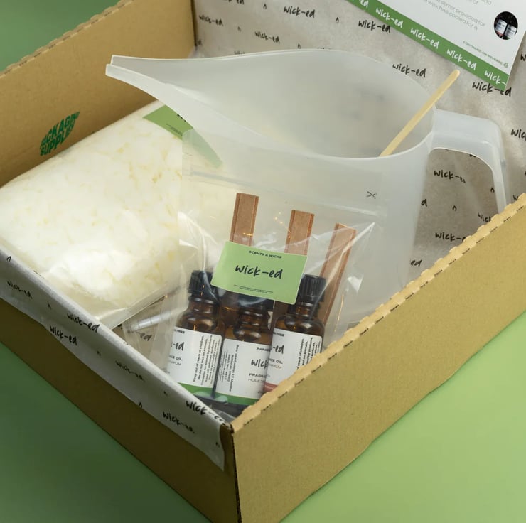 600g Soy Wax Candle Refill Kit (3 x 270ml candle) Folksy