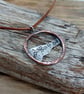 Copper hoop 'flowers' necklace, boho pendant  - Image 3