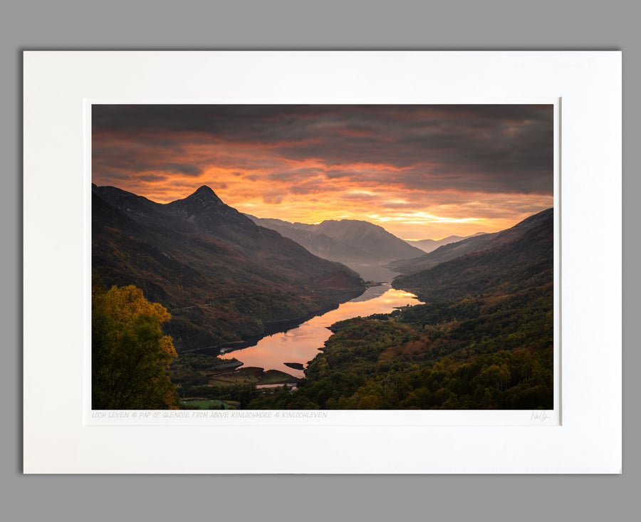 Loch Leven and Pap of Glencoe, Scotland - A2 (70x50cm) Unframed Print
