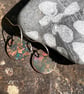   Verdigris Circle Dangle Earrings - Image 7