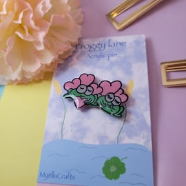 Frog pin badge