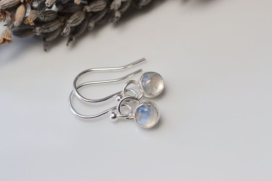 Moonstone drop dangle earrings