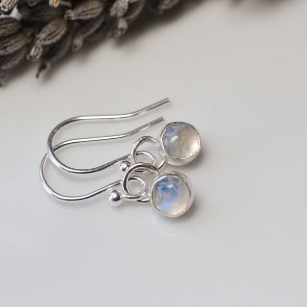 Moonstone drop dangle earrings