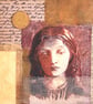 Original Paper & Fabric Collage on Wood Panel, 12x12cms, Free Postage (192) - Image 4