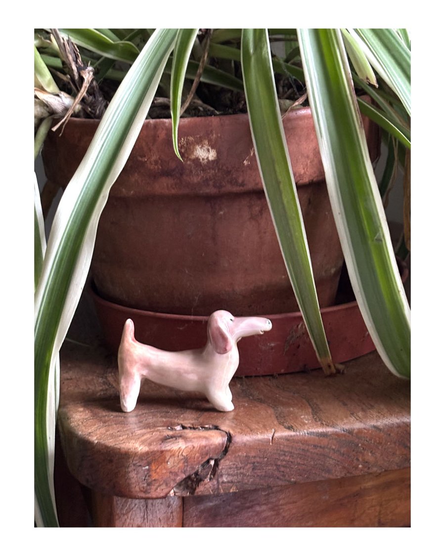 Ceramic sausage dog