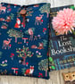Fabric book sleeve with pocket for paperback book padded and fully lined - Image 4