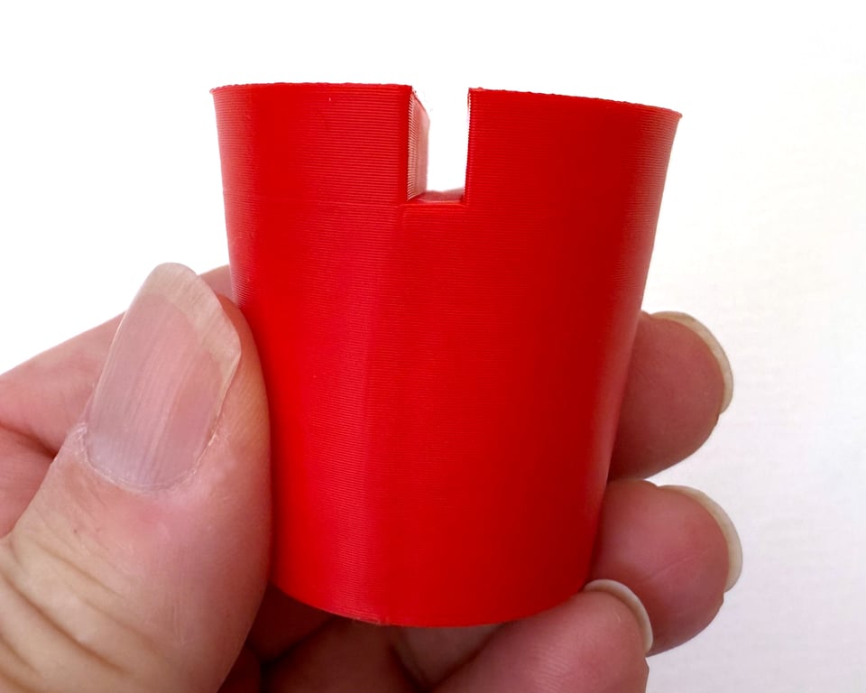 Set of 4 Red Christmas tree pots, fused glass display stands, 4mm slot