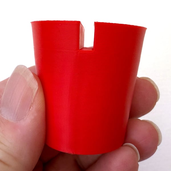 Set of 4 Red Christmas tree pots, fused glass display stands, 4mm slot