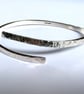 Narrow Hammered Bangle, Sterling Silver - Image 2