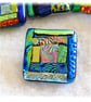 Dichroic L015 Luxury Fused Glass Patchwork Brooch Handmade  - Image 2
