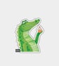Funny Vinyl Sticker For Adults - Croc With Cupcake