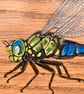 Dragonfly original painting on oak - Image 4