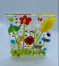 Fused glass multicoloured candle shade - Image 2