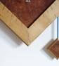 Large Diamond Pendulum Wall Clock, handmade in burr madrona and sycamore. - Image 4