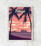Pattaya retro travel poster, Pattaya print, Thailand travel poster - Image 4