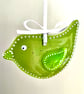 Red and Yellow Winged Glass Bird Hanging Decoration - Image 4