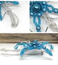 Silver Flower Brooch, Blue and Silver, Gift For Her - Image 3