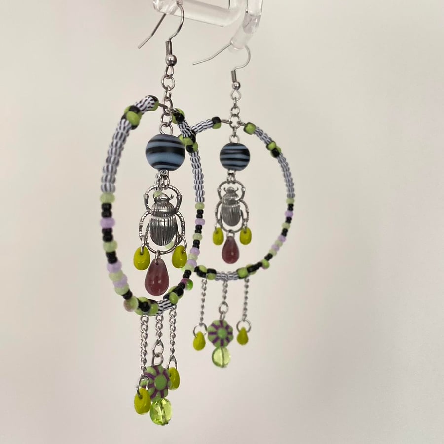 Beetlejuice inspired Hoop Earrings