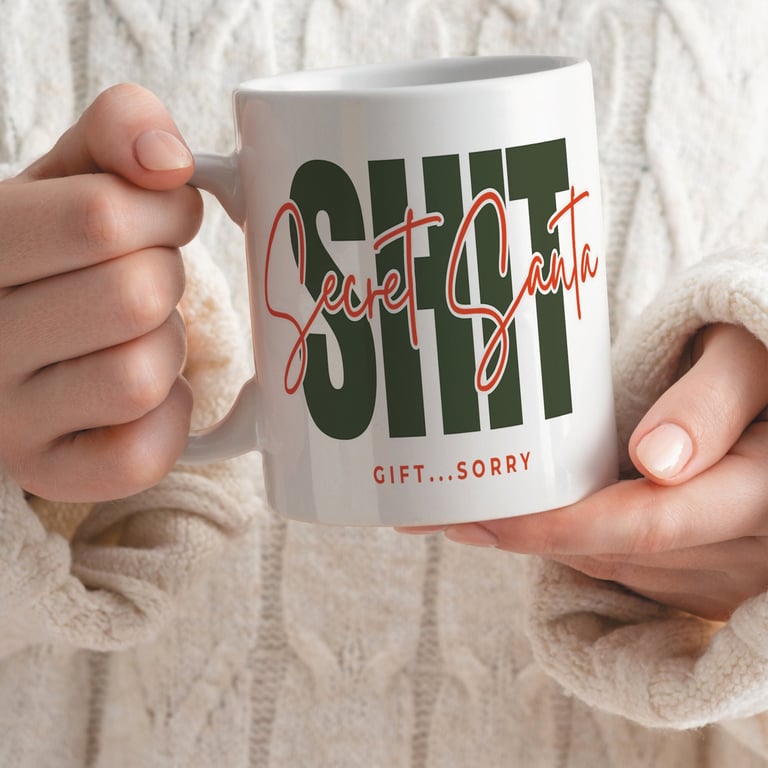 Secret Santa Mug Funny Christmas Quote Joke Mug Small Gift For Friend Co-worker