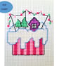 Christmas Village Cupcake Cross Stitch Digital Download PDF Chart - Image 1