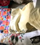 Yellow Floral Drawstring Gift Bag, Eco Friendly Reusable Fabric Bag - Image 5