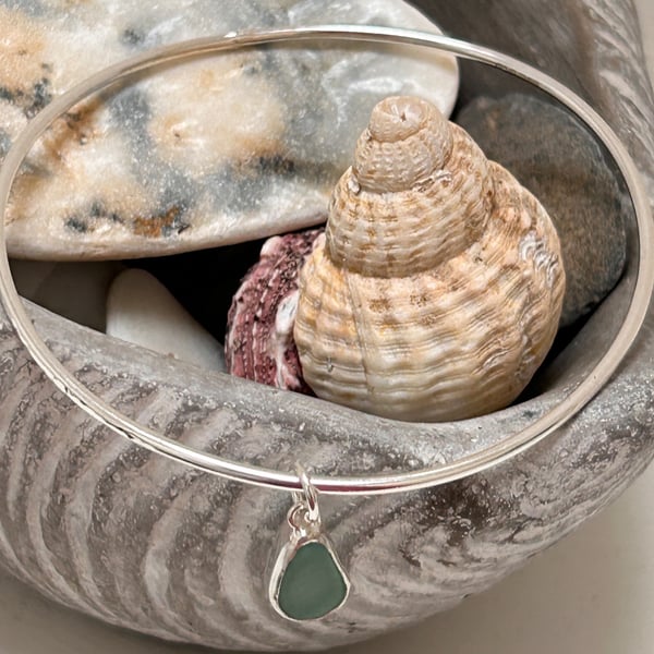 seaglass bangle