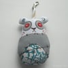 embroidered bag charm key ring zombie panda